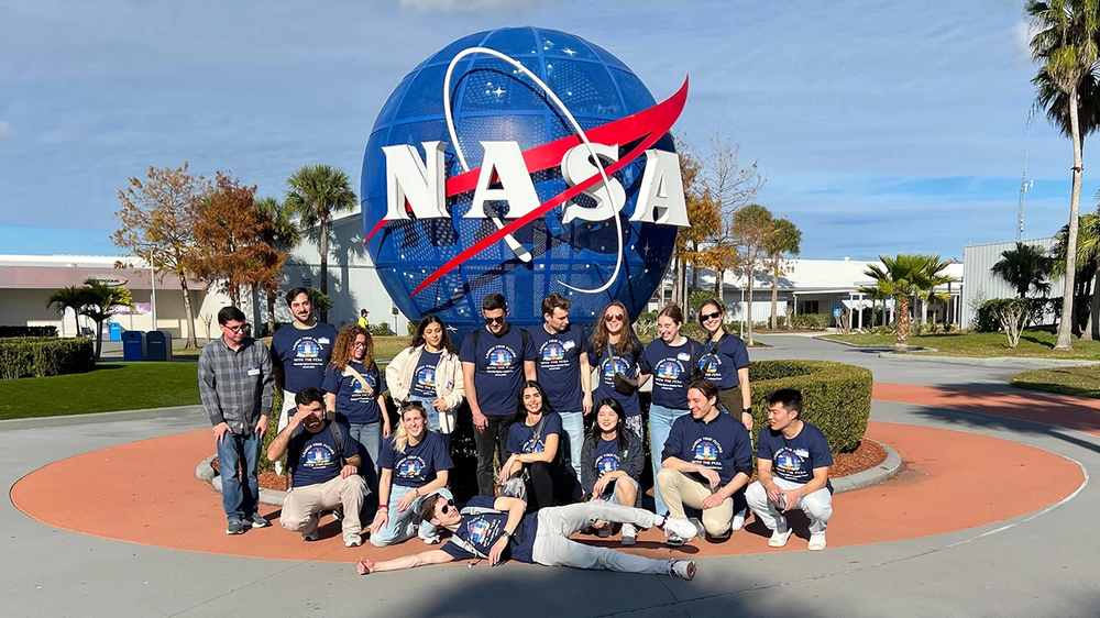 Visiting the Kennedy Space Center with fellow early-career researchers during ICACC 2026.