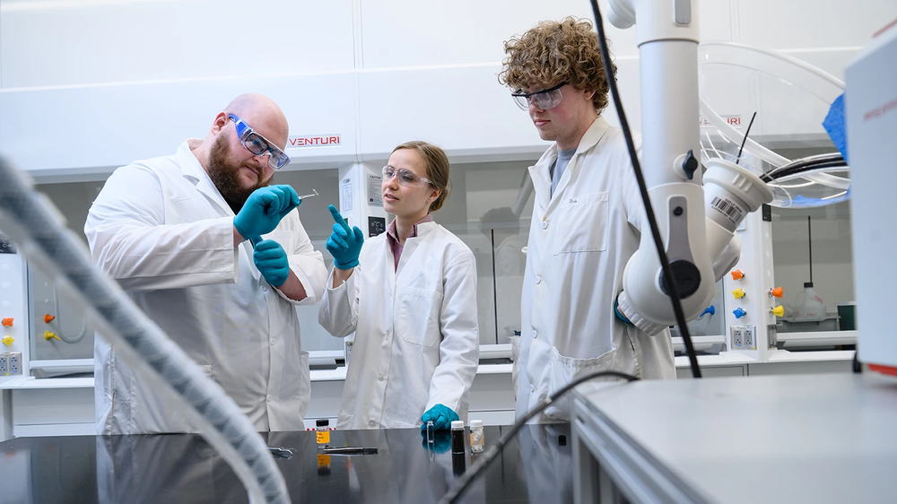 Working in the Advanced Materials Innovation Complex (AMIC) at Clemson University.