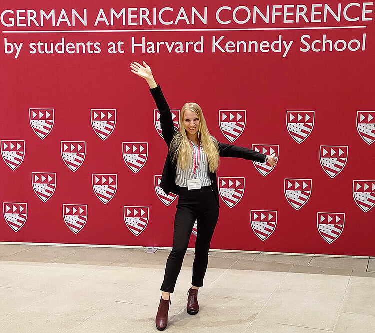 Adelina Herbst auf der German American Conference in Boston